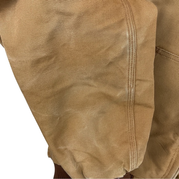 Y2K Carhartt Brown Jacket Large Duck Cotton Canvas Quilted Lining Chore Coat - Picture 6 of 11